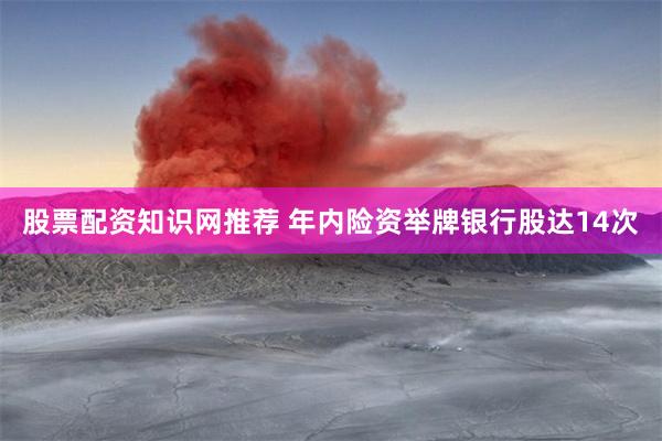 股票配资知识网推荐 年内险资举牌银行股达14次