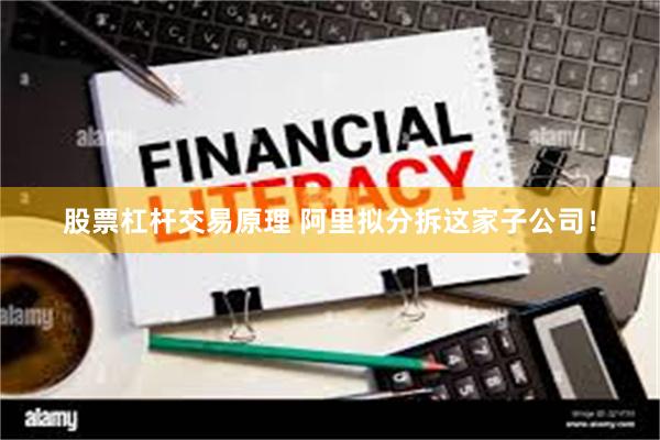 股票杠杆交易原理 阿里拟分拆这家子公司！