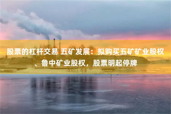 股票的杠杆交易 五矿发展：拟购买五矿矿业股权、鲁中矿业股权，股票明起停牌